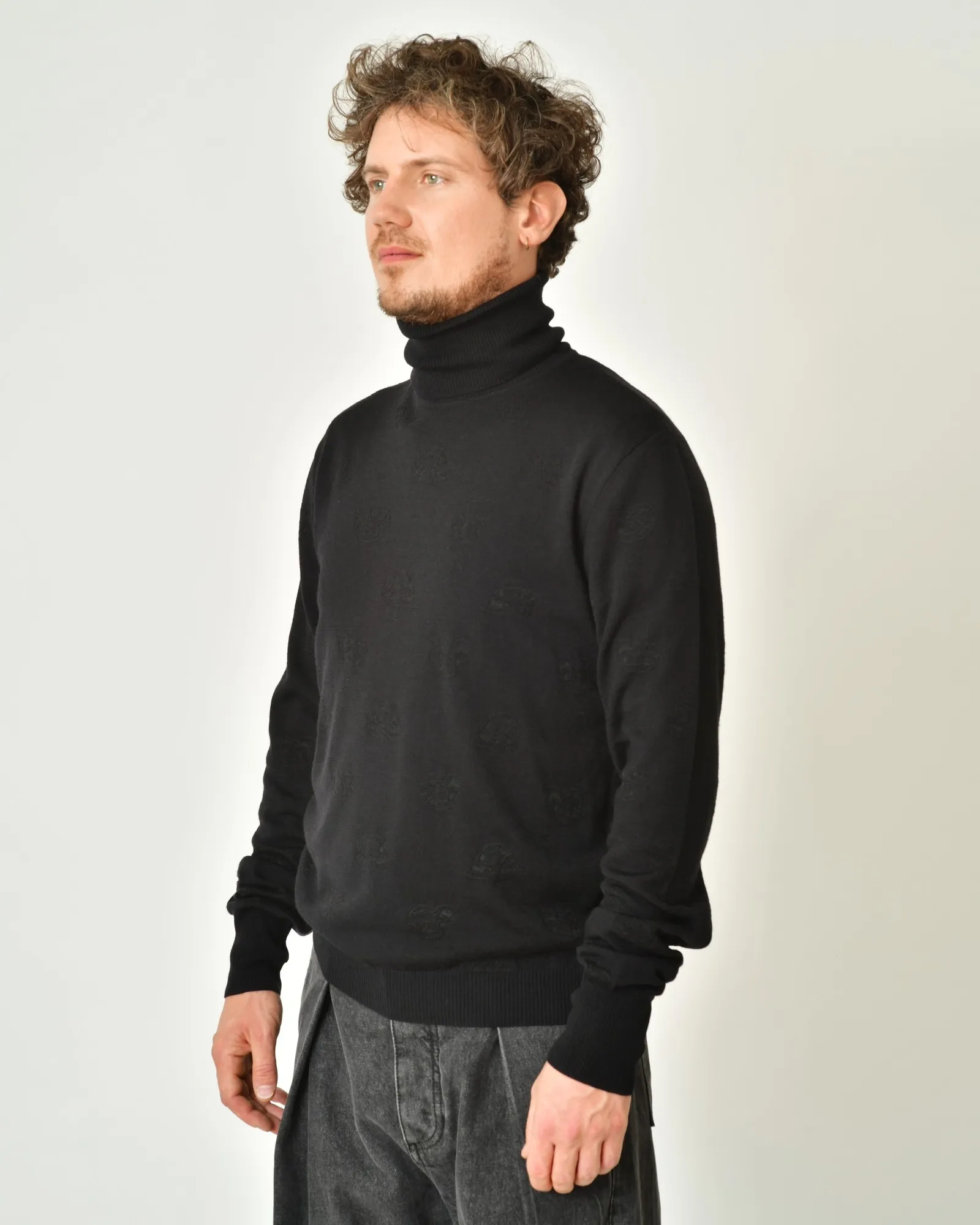 Pull à imprimé jacquard sur maille Gabriele Pasini 