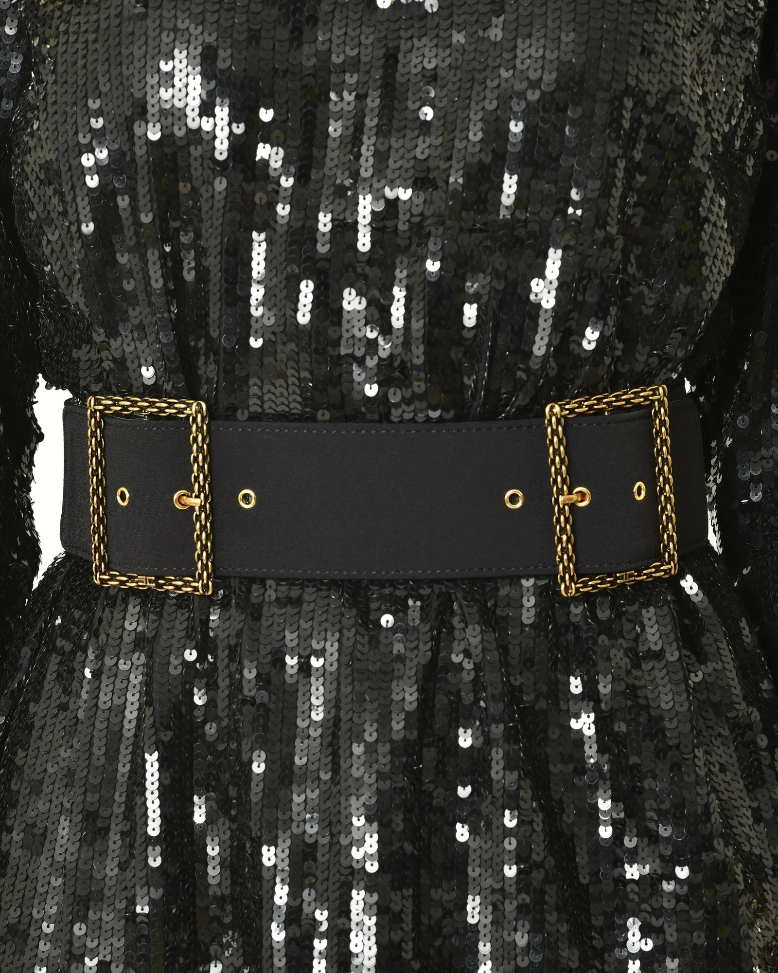 Ceinture en tissu doublé de cuir Elisabetta Franchi 