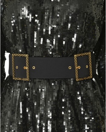 Ceinture en tissu doublé de cuir Elisabetta Franchi 