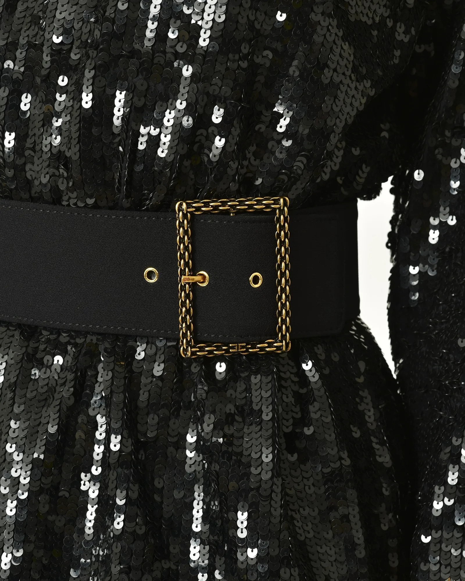 Ceinture en tissu doublé de cuir Elisabetta Franchi 