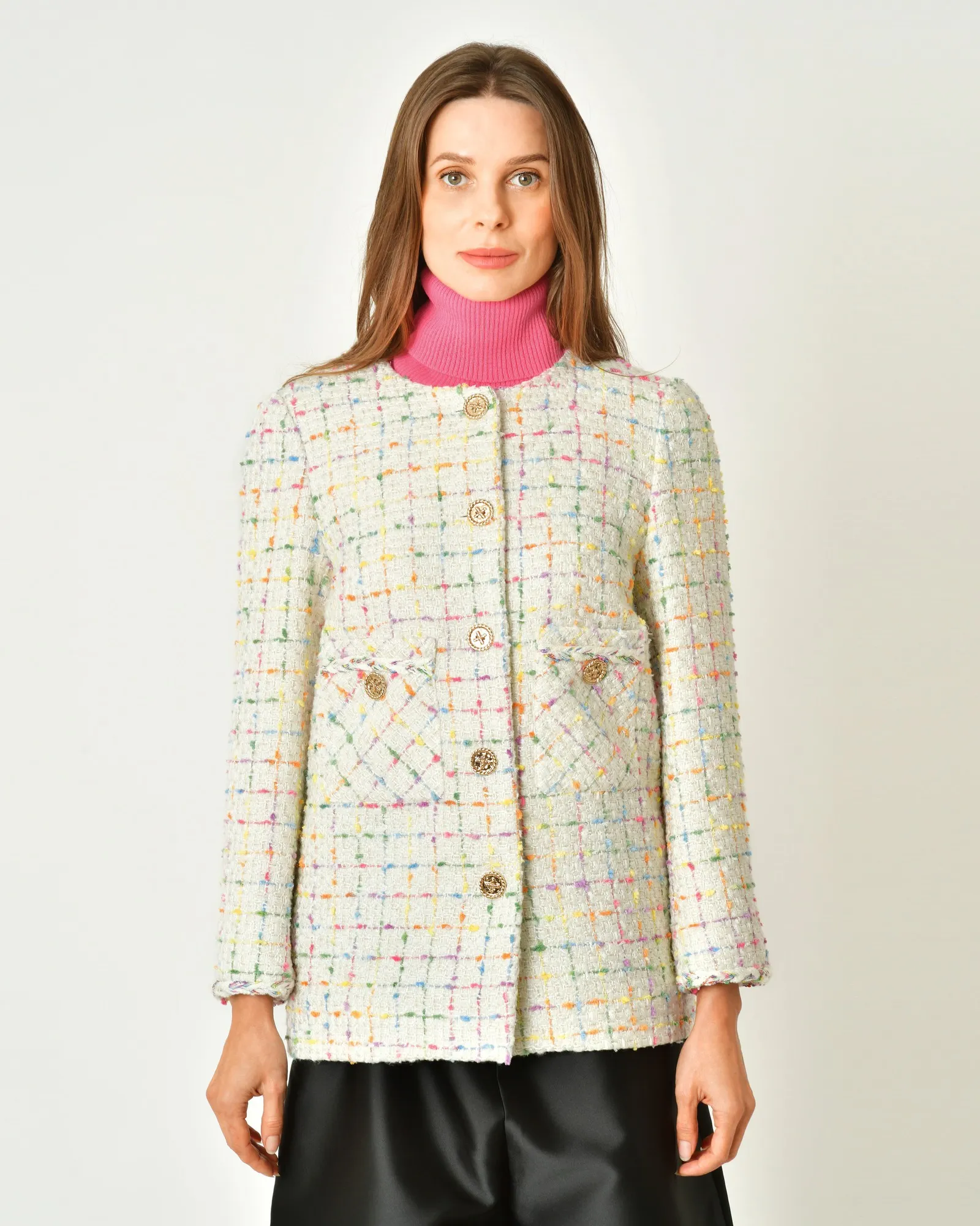 Veste en tweed multicolore Edward Achour 