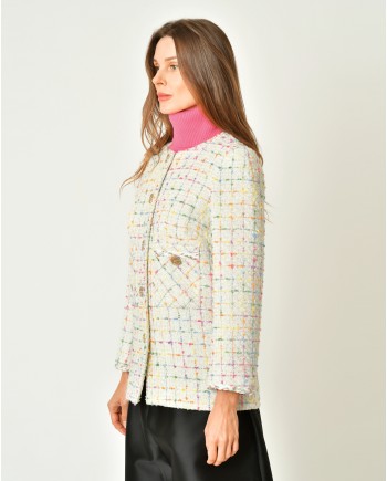 Veste en tweed multicolore Edward Achour 