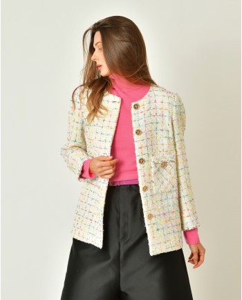 Veste en tweed multicolore Edward Achour 