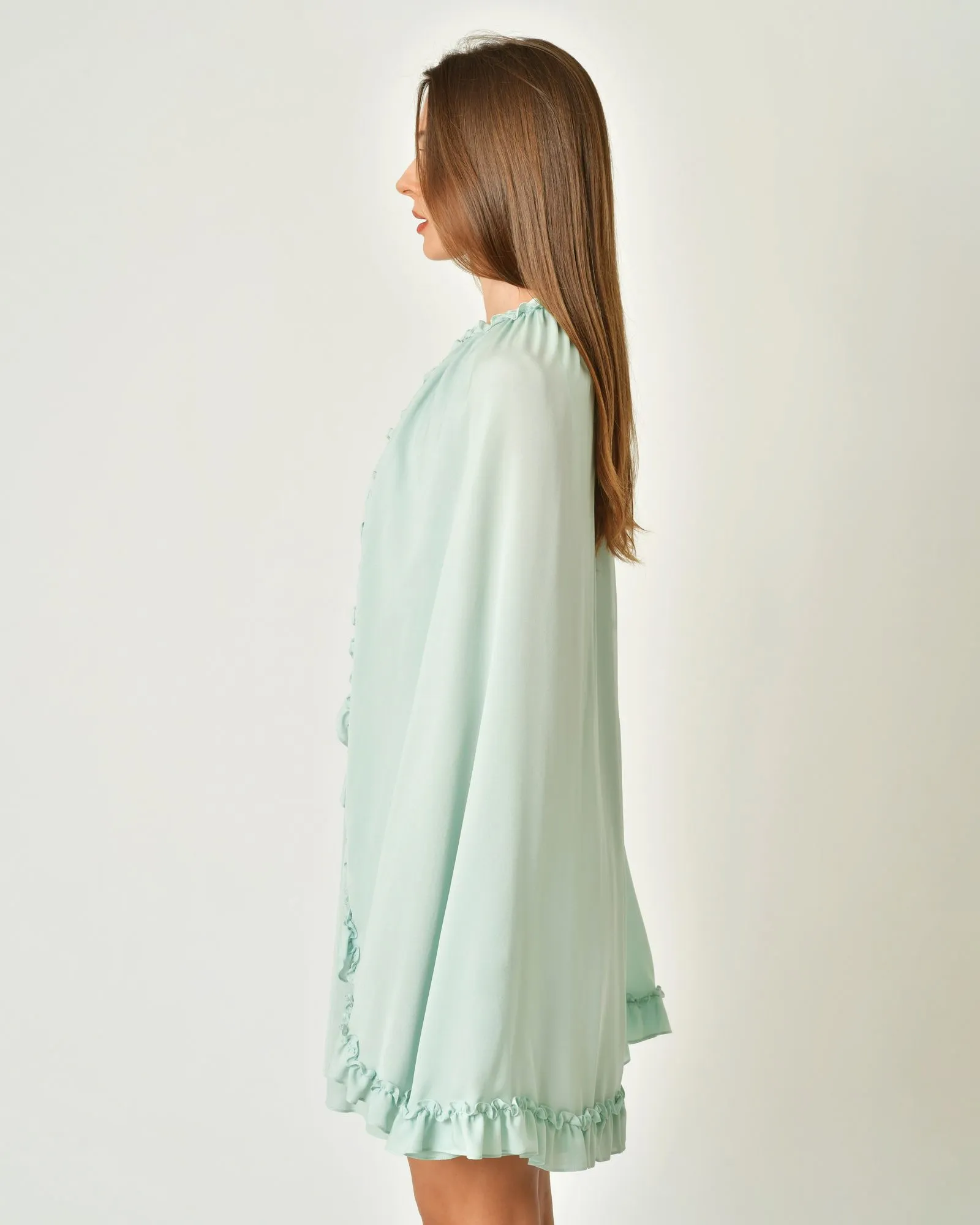 Robe en soie avec cape Dice Kayek 