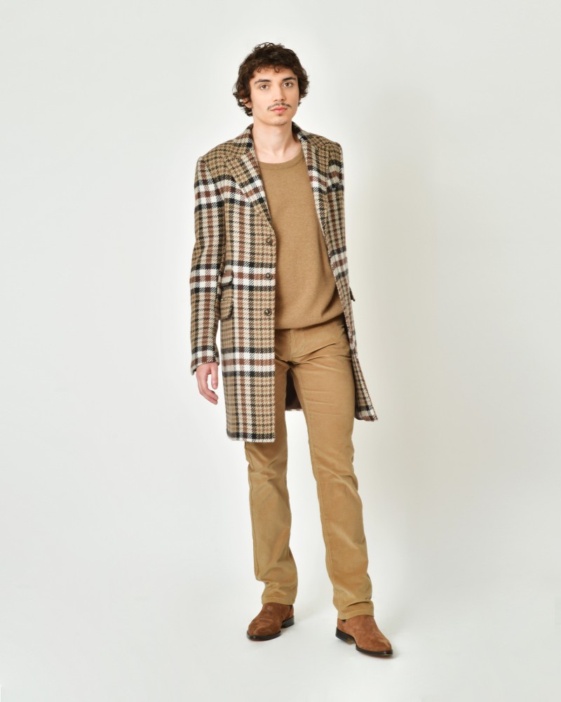 Manteau en laine prince de galles Lords & Fools 