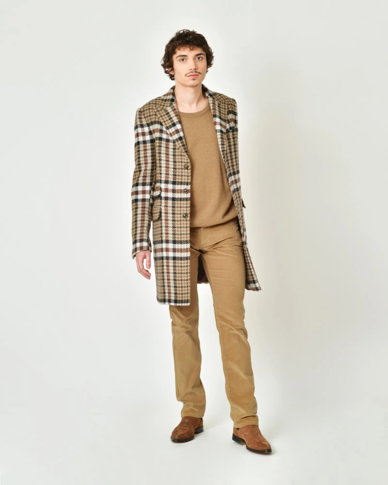 Manteau en laine prince de galles Lords & Fools 