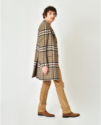 Manteau en laine prince de galles Lords & Fools 