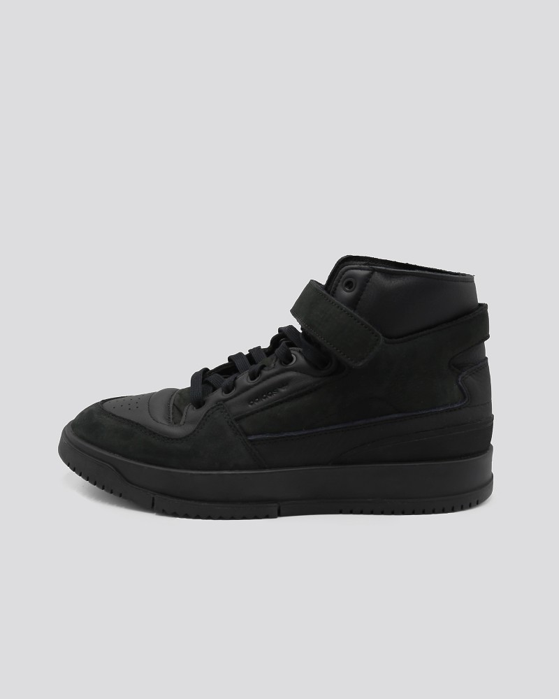 Baskets montante en cuir noir Adidas 