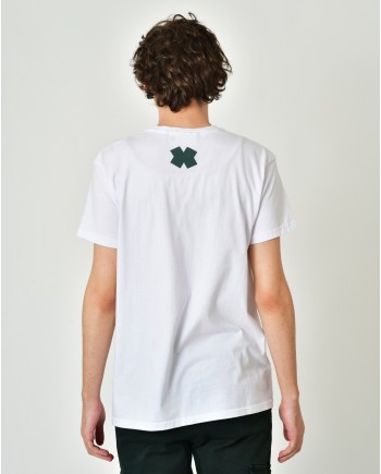 T-shirt en coton blanc imprimé Ixos 