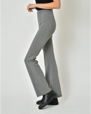 Pantalon flare taille haute gris Edward Achour 