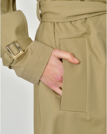 Trench-coat en gabardine de coton Paule Ka 