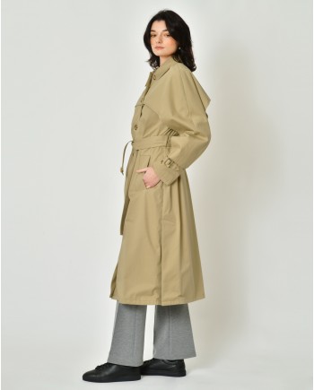 Trench-coat en gabardine de coton Paule Ka 