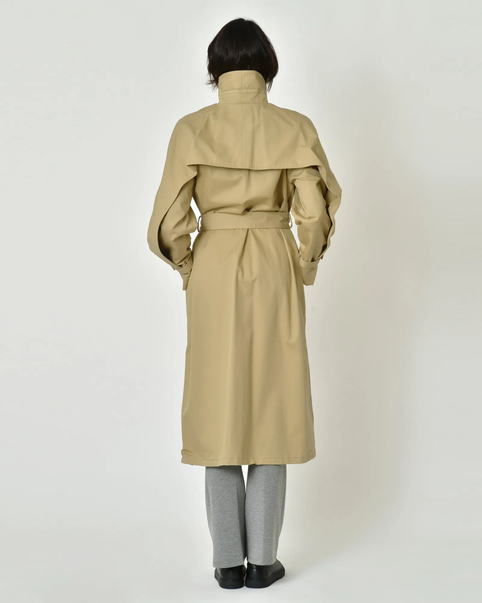 Trench-coat en gabardine de coton Paule Ka 