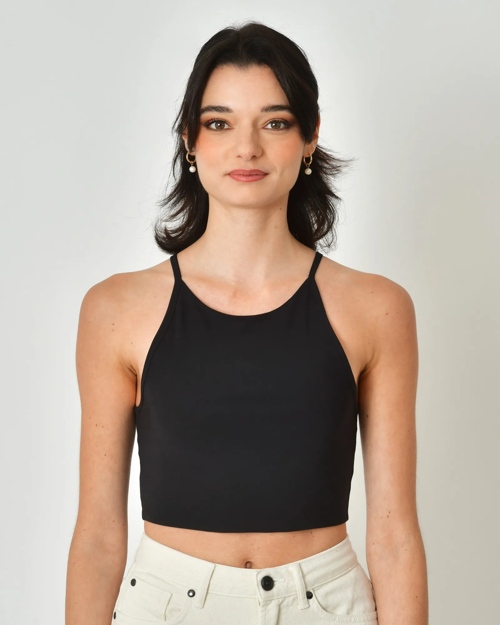 Top raccourci en stretch Sarah Pacini 