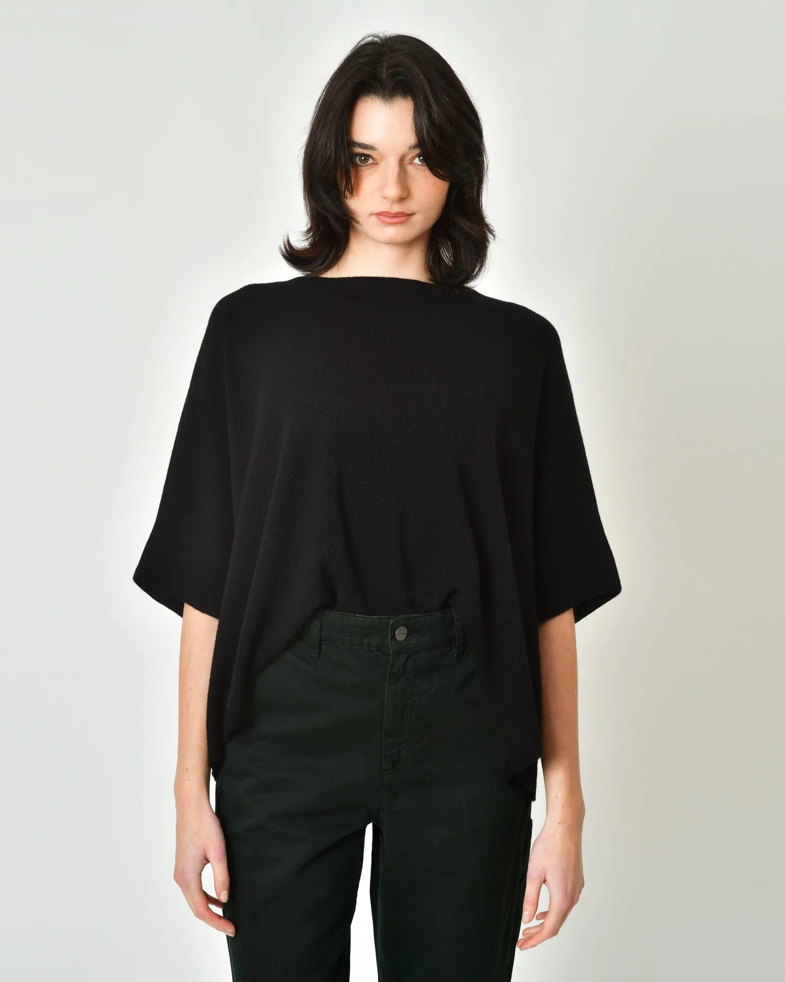 Pull en viscose et laine noire Hira 