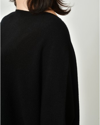 Pull en viscose et laine noire Hira 