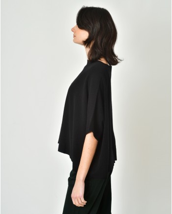 Pull en viscose et laine noire Hira 