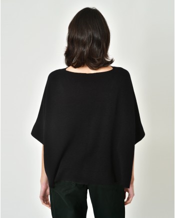 Pull en viscose et laine noire Hira 