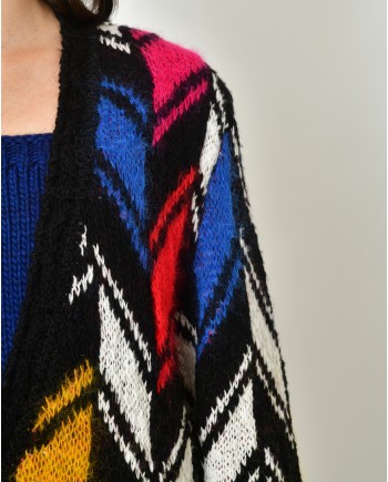 Cardigan à motif zigzag Saint Laurent 