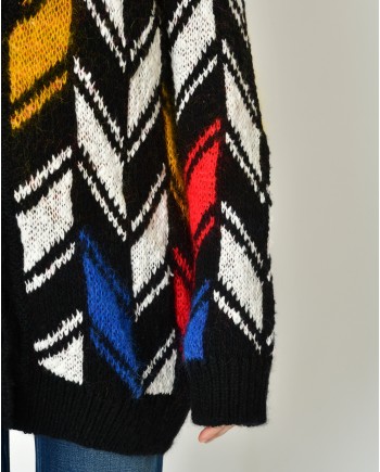 Cardigan à motif zigzag Saint Laurent 