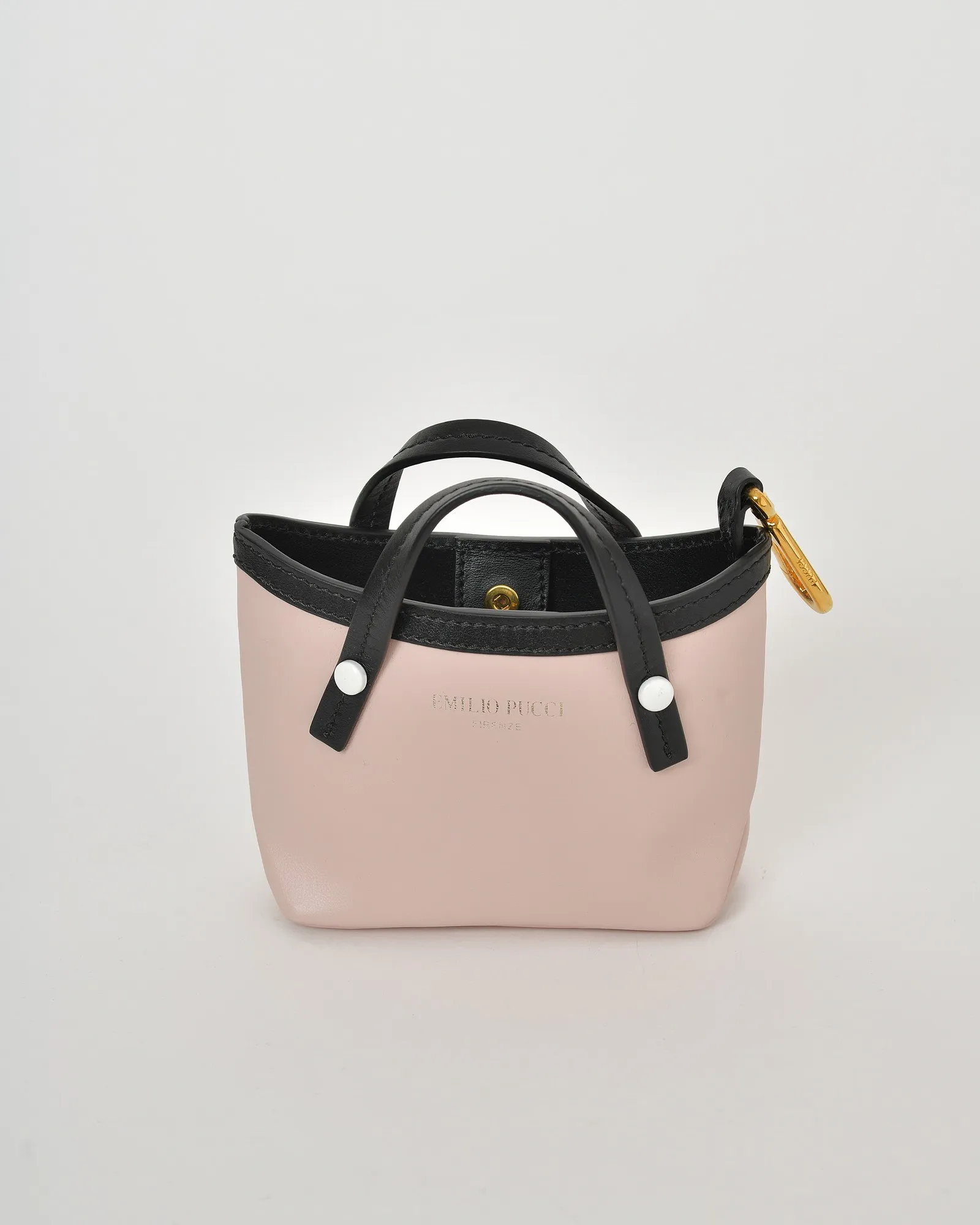 Mini-sac à main en cuir rose Emilio Pucci 