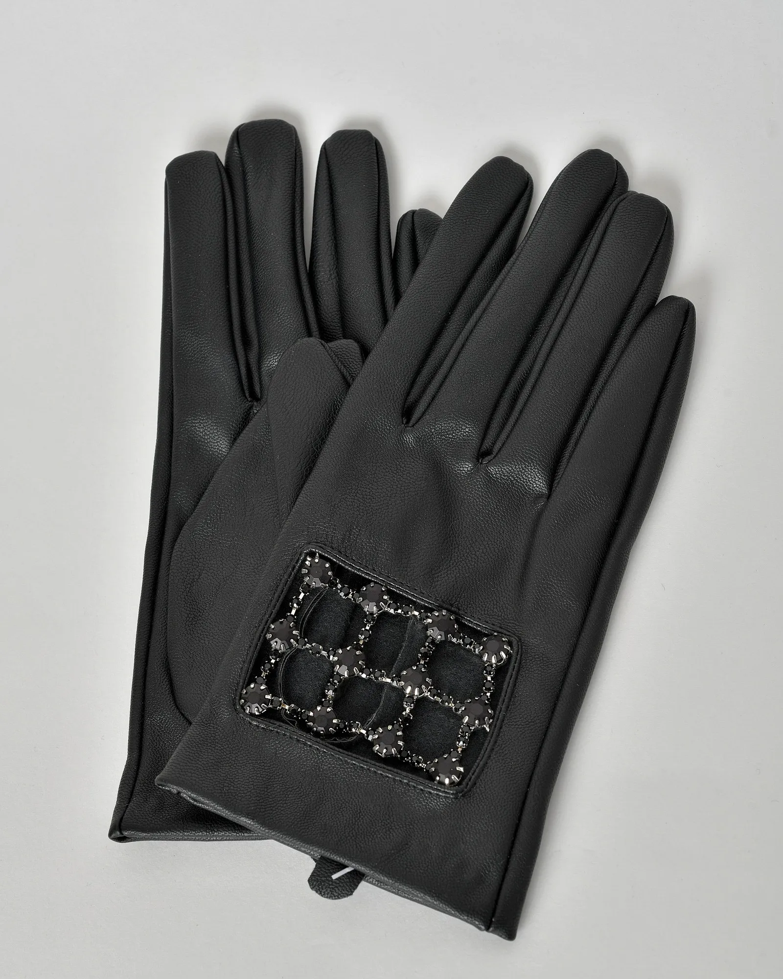 Gants en cuir synthétiques à empiècements Jijil 