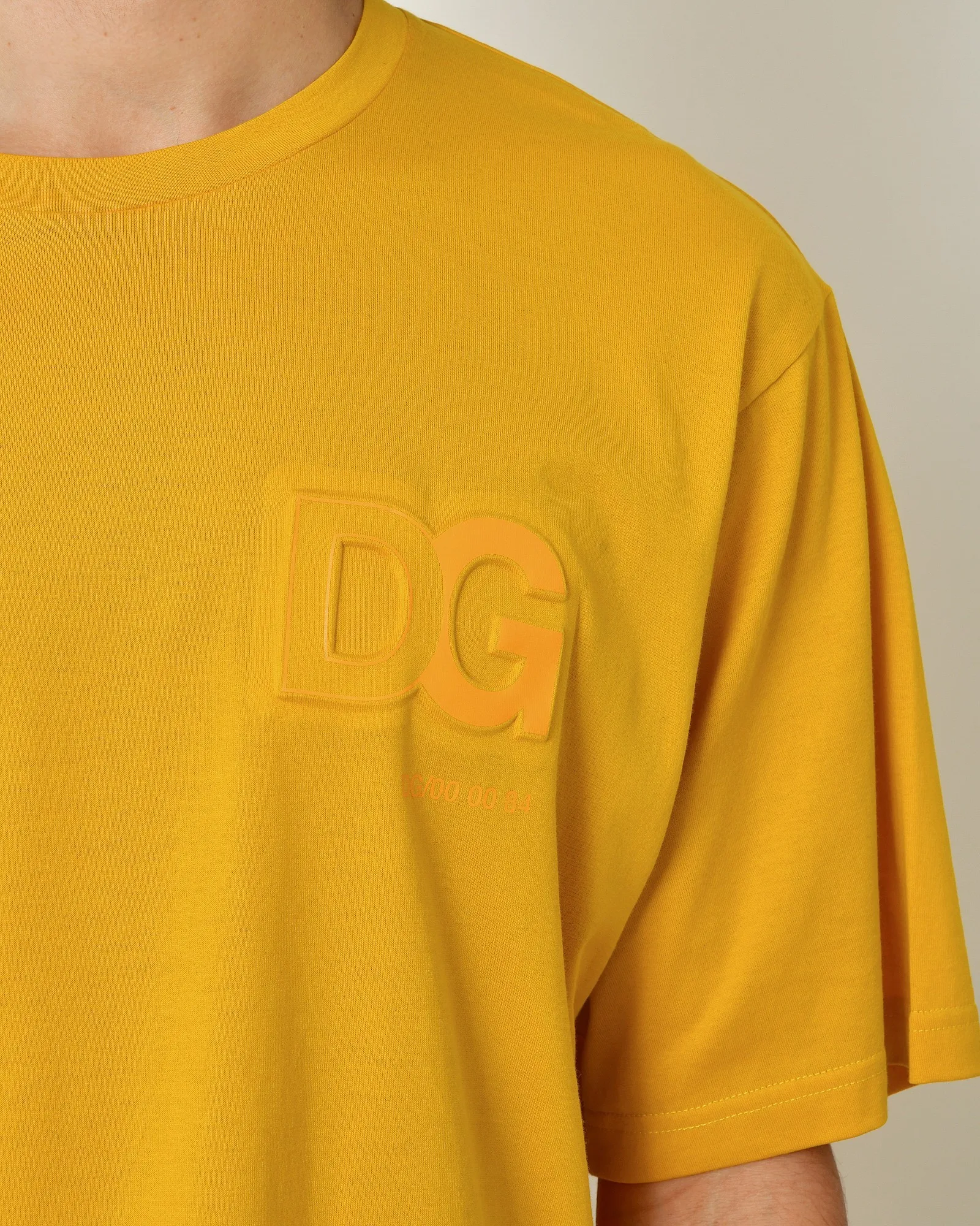 T-shirt en coton jaune Dolce & Gabbana 