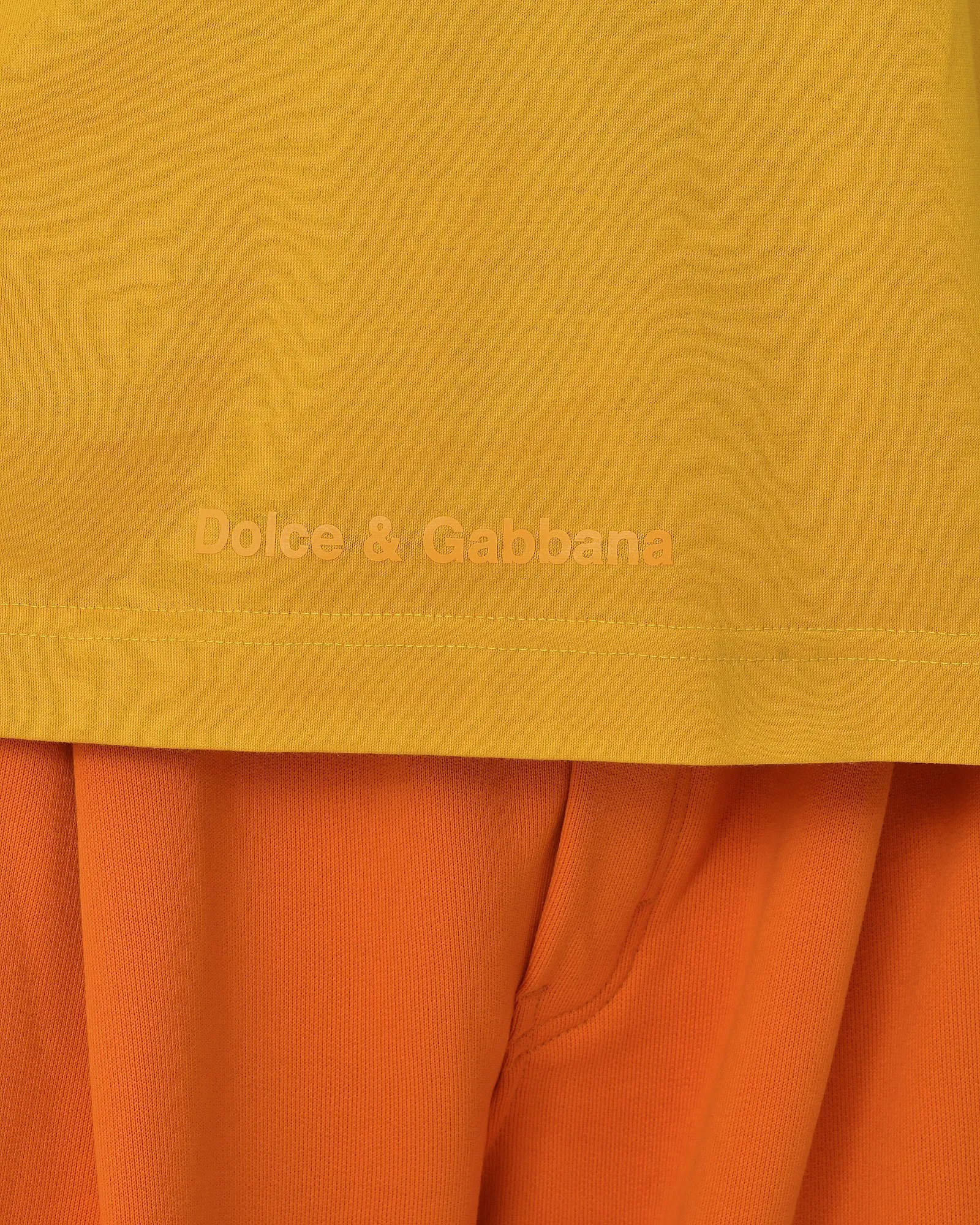 T-shirt en coton jaune Dolce & Gabbana 