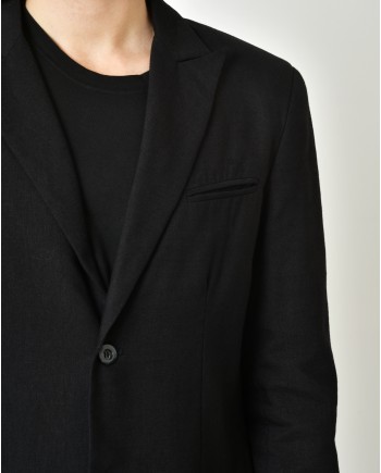 Blazer en lin et en laine noire Malloni 