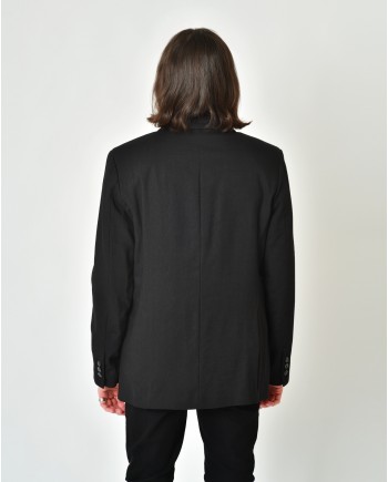 Blazer en lin et en laine noire Malloni 