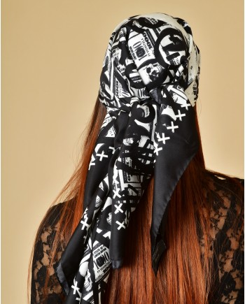 Foulard en soie imprimé Philipp Plein 