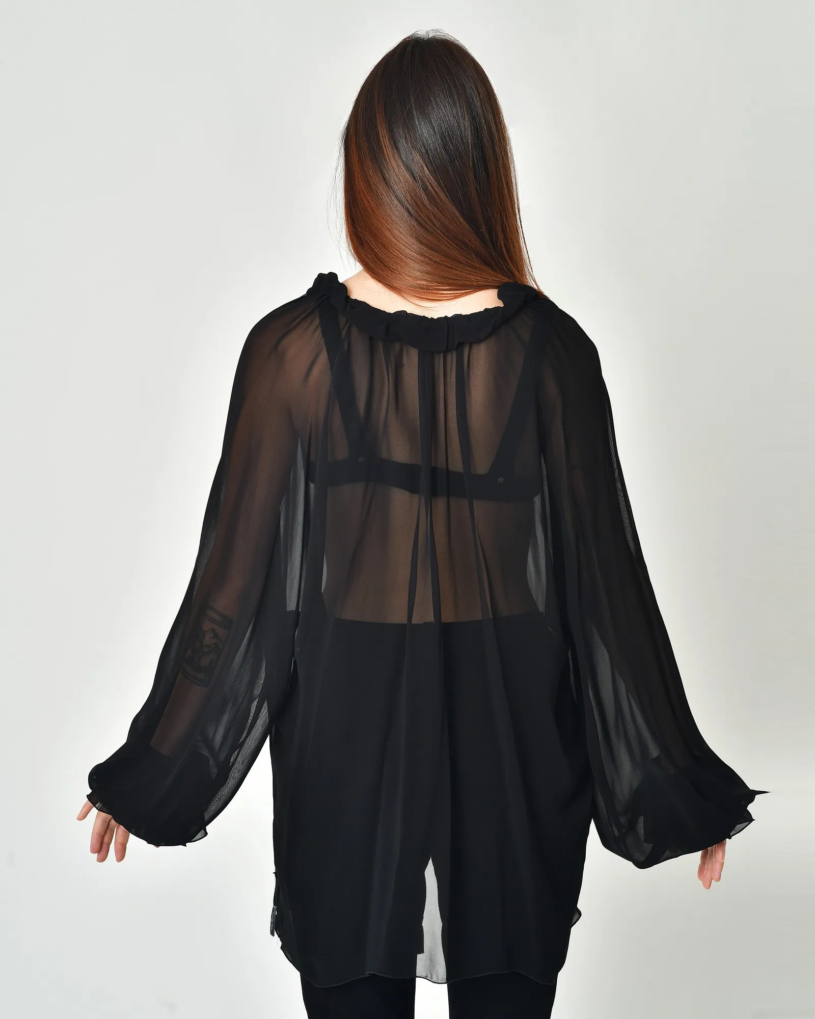 Blouse en voile transparent Nostra Santissima 