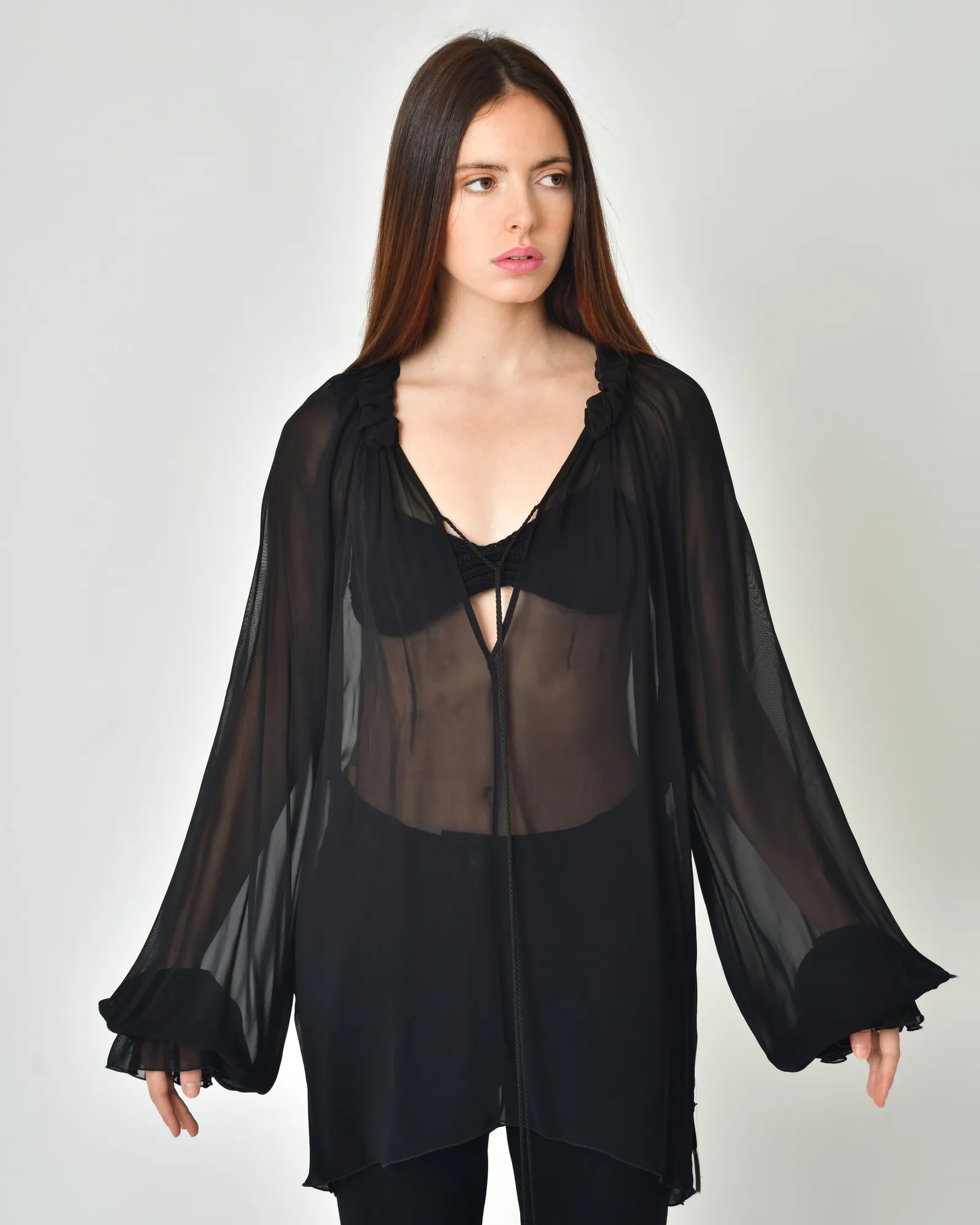 Blouse en voile transparent Nostra Santissima 