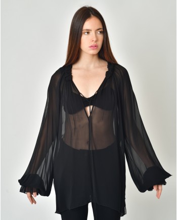 Blouse en voile transparent Nostra Santissima 