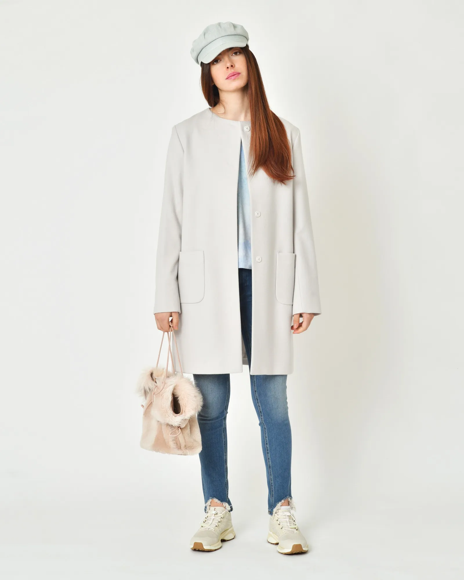 Manteau en laine et angora Cinzia Rocca 