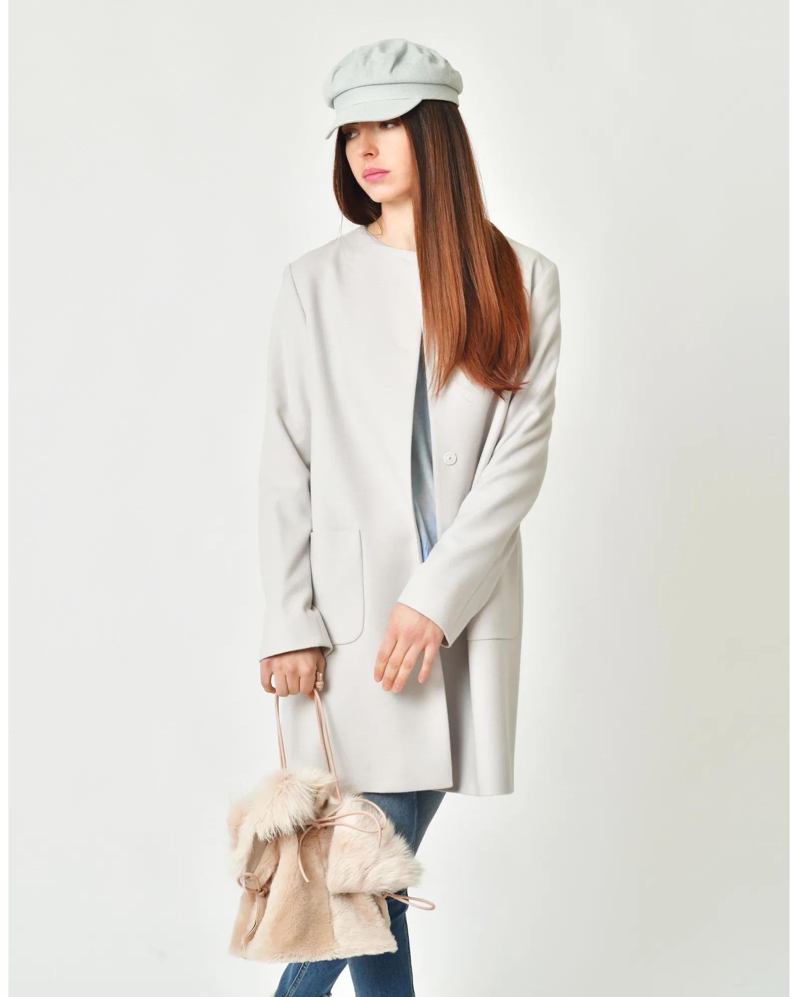 Manteau en laine et angora Cinzia Rocca 