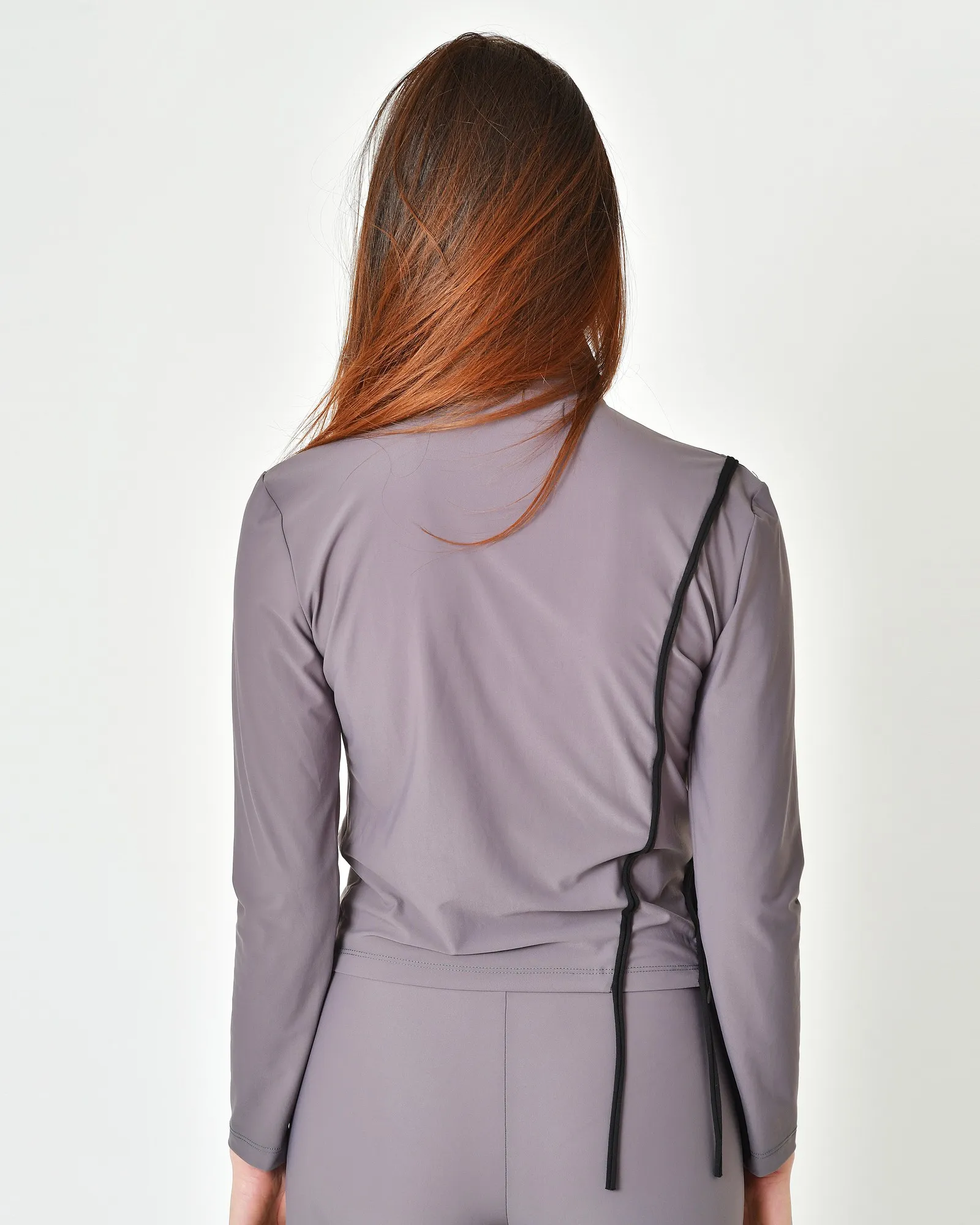 Top en tissu stretch violet Ottolinger 