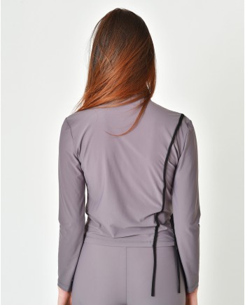 Top en tissu stretch violet Ottolinger 