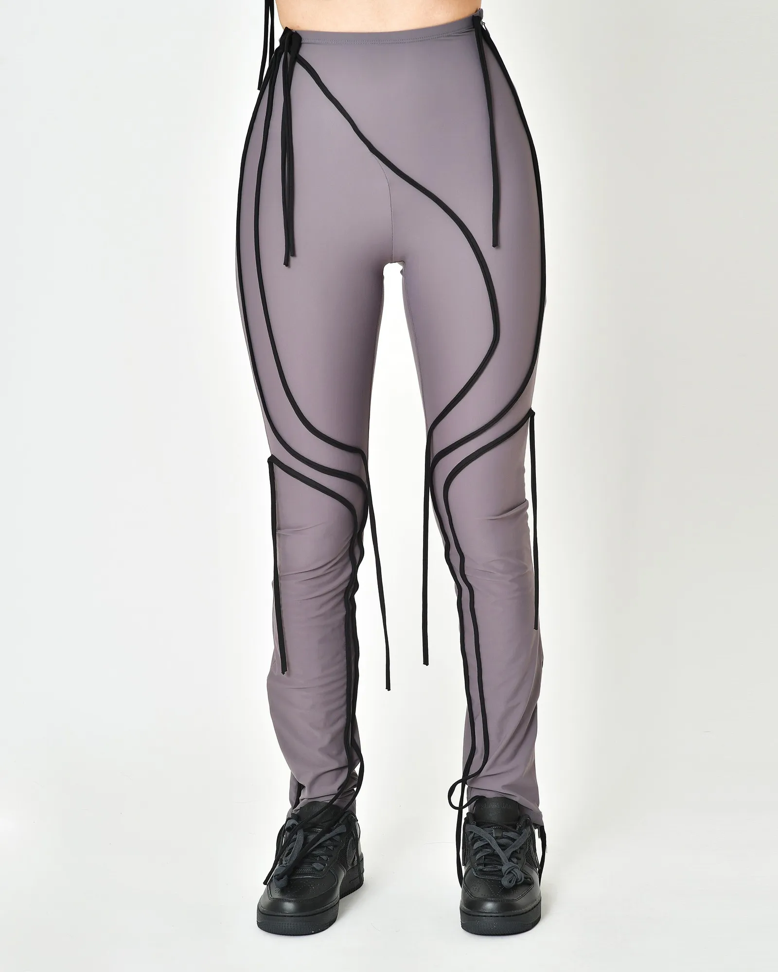 Legging en tissu stretch violet Ottolinger 