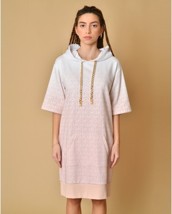 Robe en coton imprimé à capuche Michael Kors 