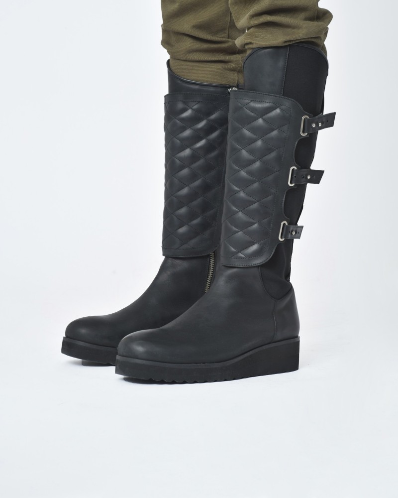 Bottes genoux en cuir Nostra Santissima 