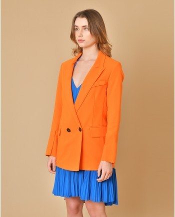 Blazer en coton orange Beatrice B 