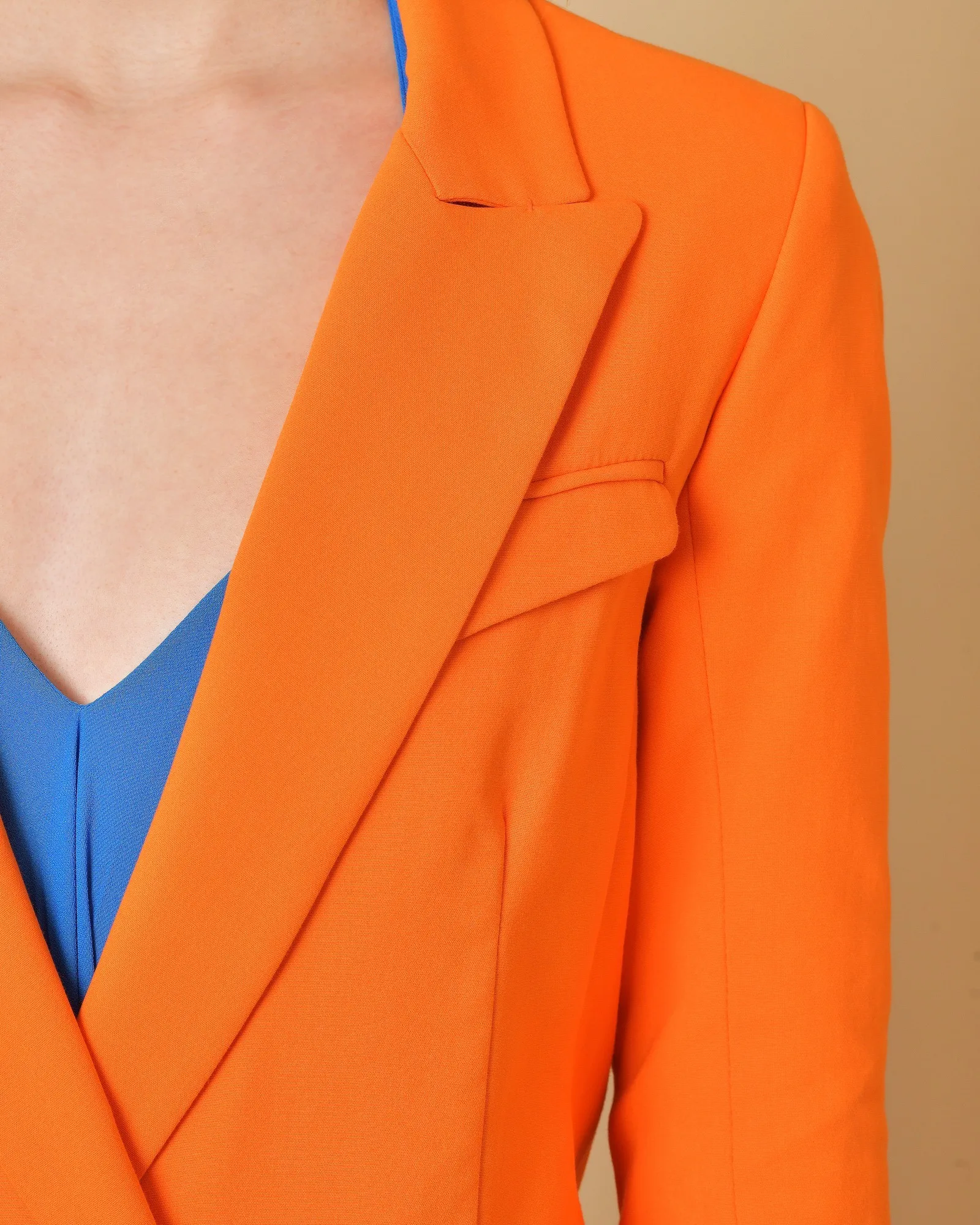 Blazer en coton orange Beatrice B 