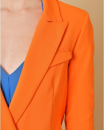 Blazer en coton orange Beatrice B 