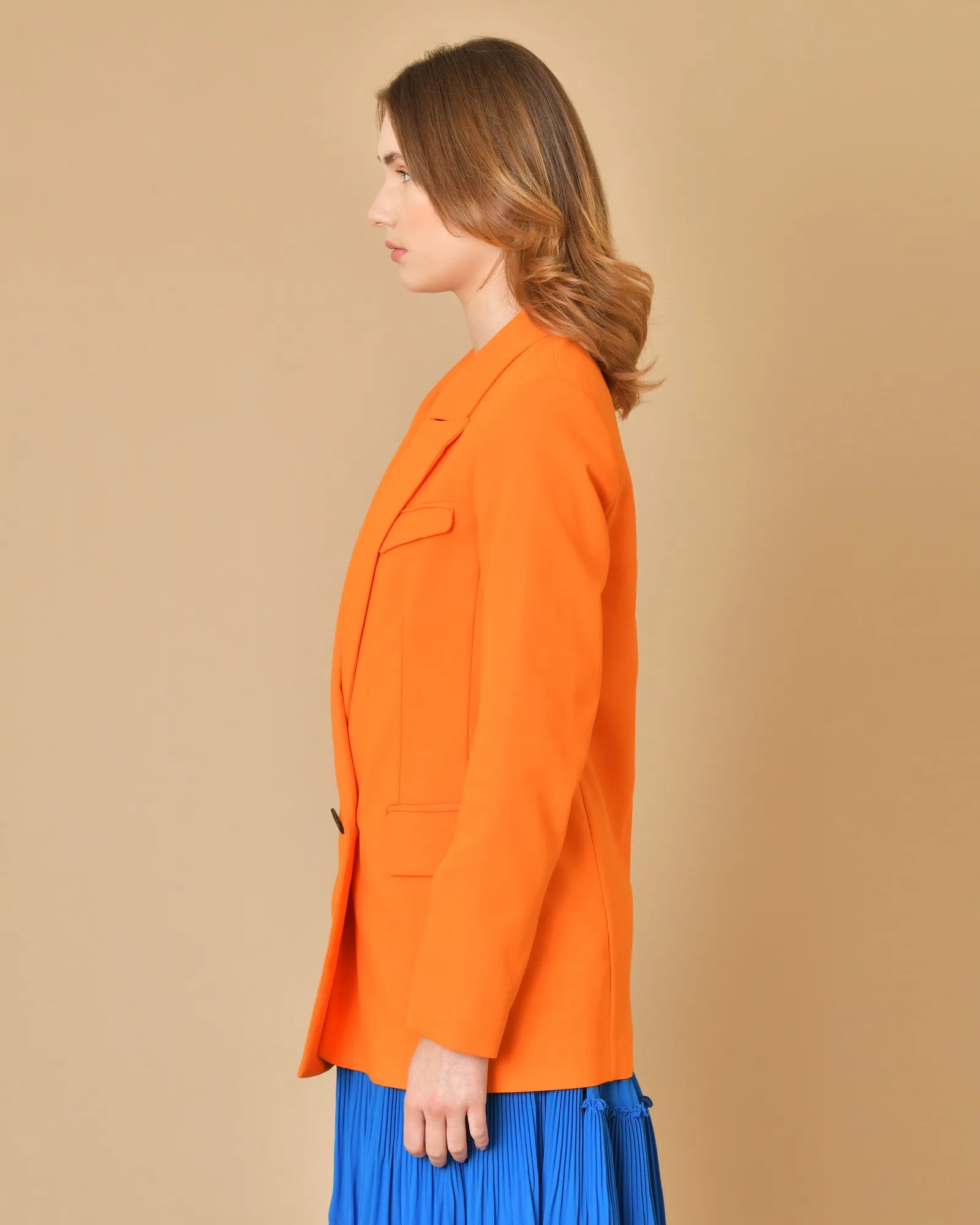 Blazer en coton orange Beatrice B 