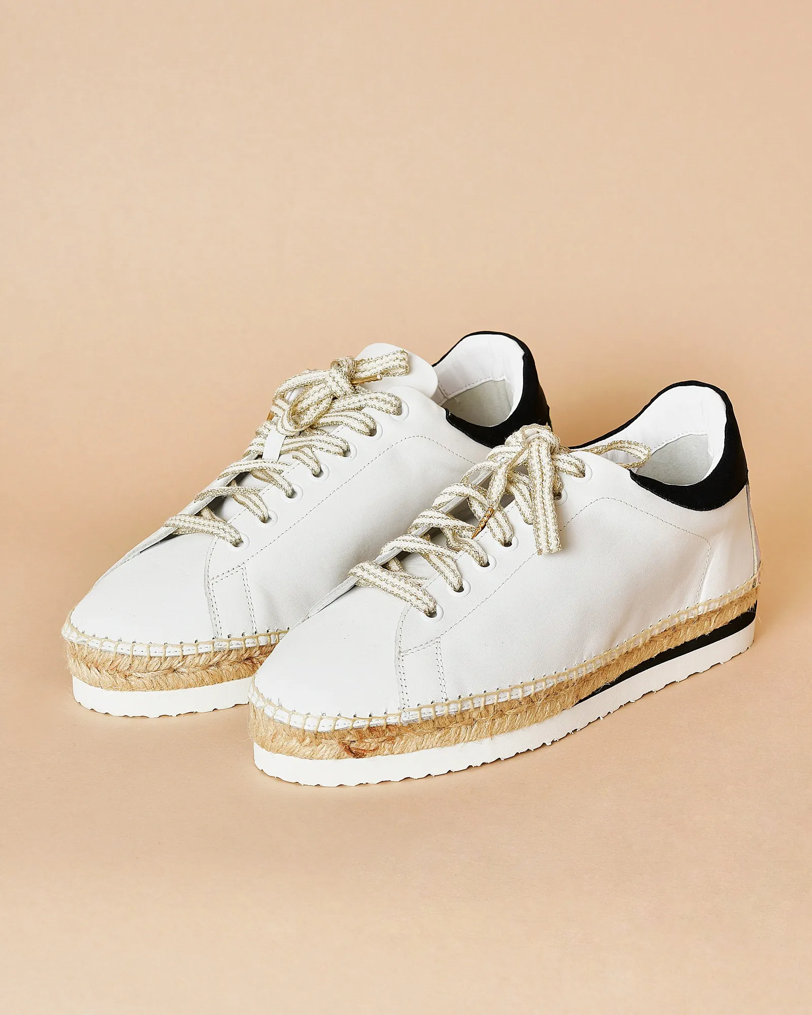 Espadrilles blanche en cuir Lorena Antoniazzi 