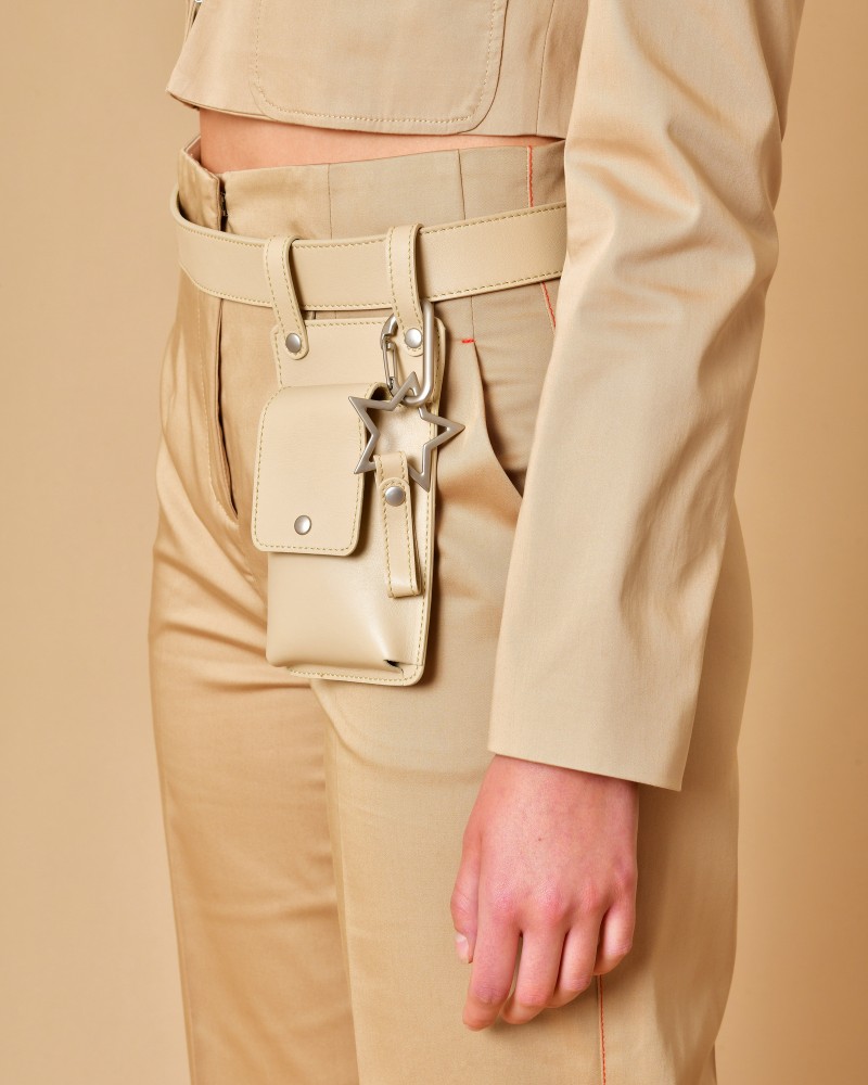 Ceinture beige avec mini pochette Lorena Antoniazzi 