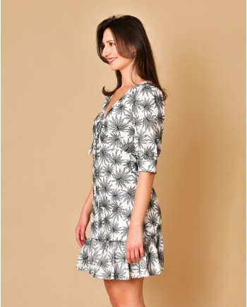 Robe en coton à motifs palmiers Michael Kors 