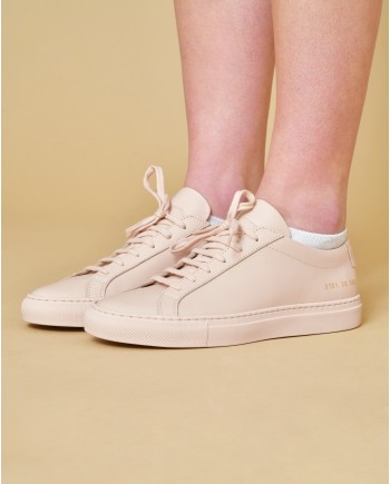 Baskets en cuir rose Woman By Common Projects 