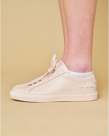 Baskets en cuir rose Woman By Common Projects 